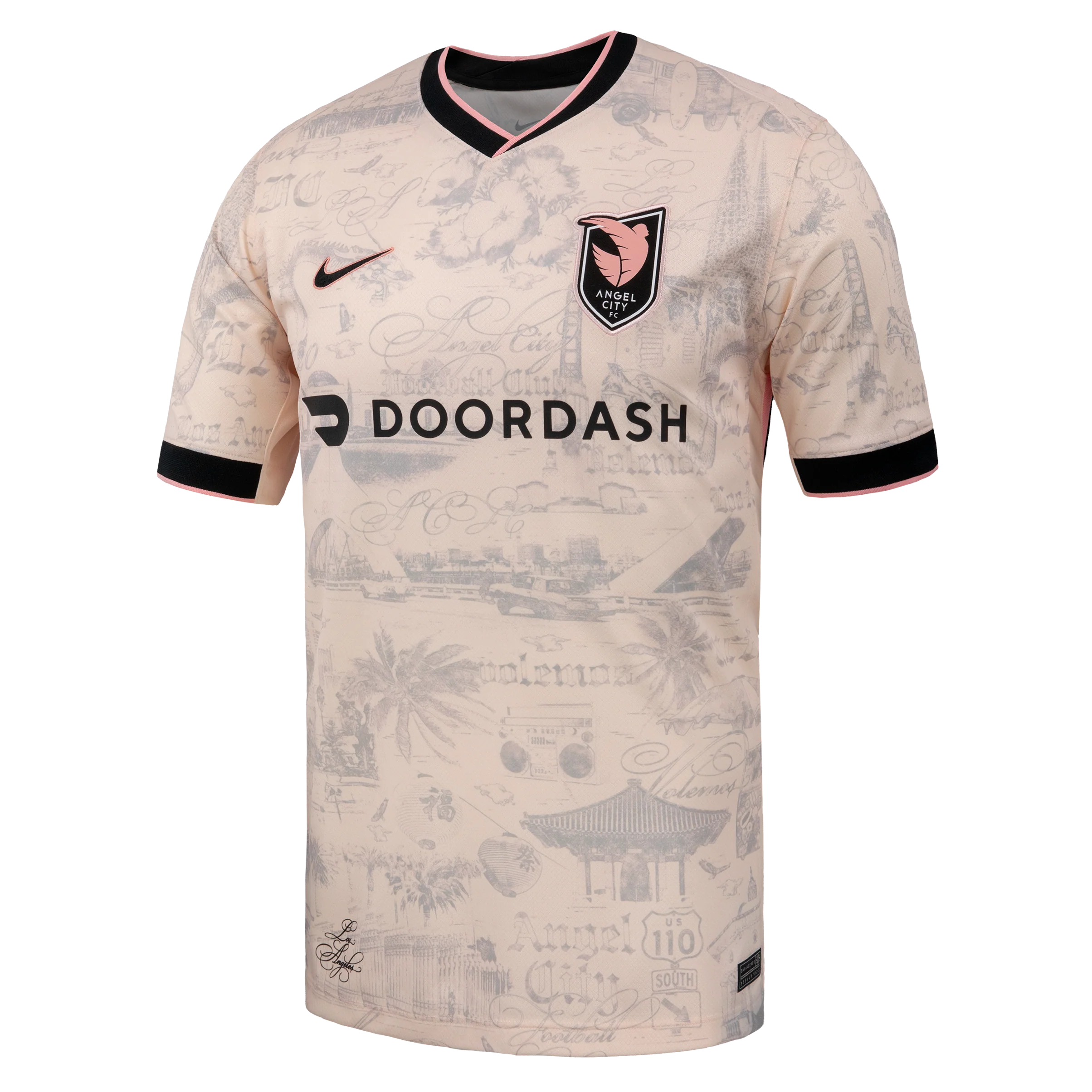 2025 Unisex Angel City FC Nike Light Pink Los Angeles Secondary Replica Customizable Jersey - Image 4