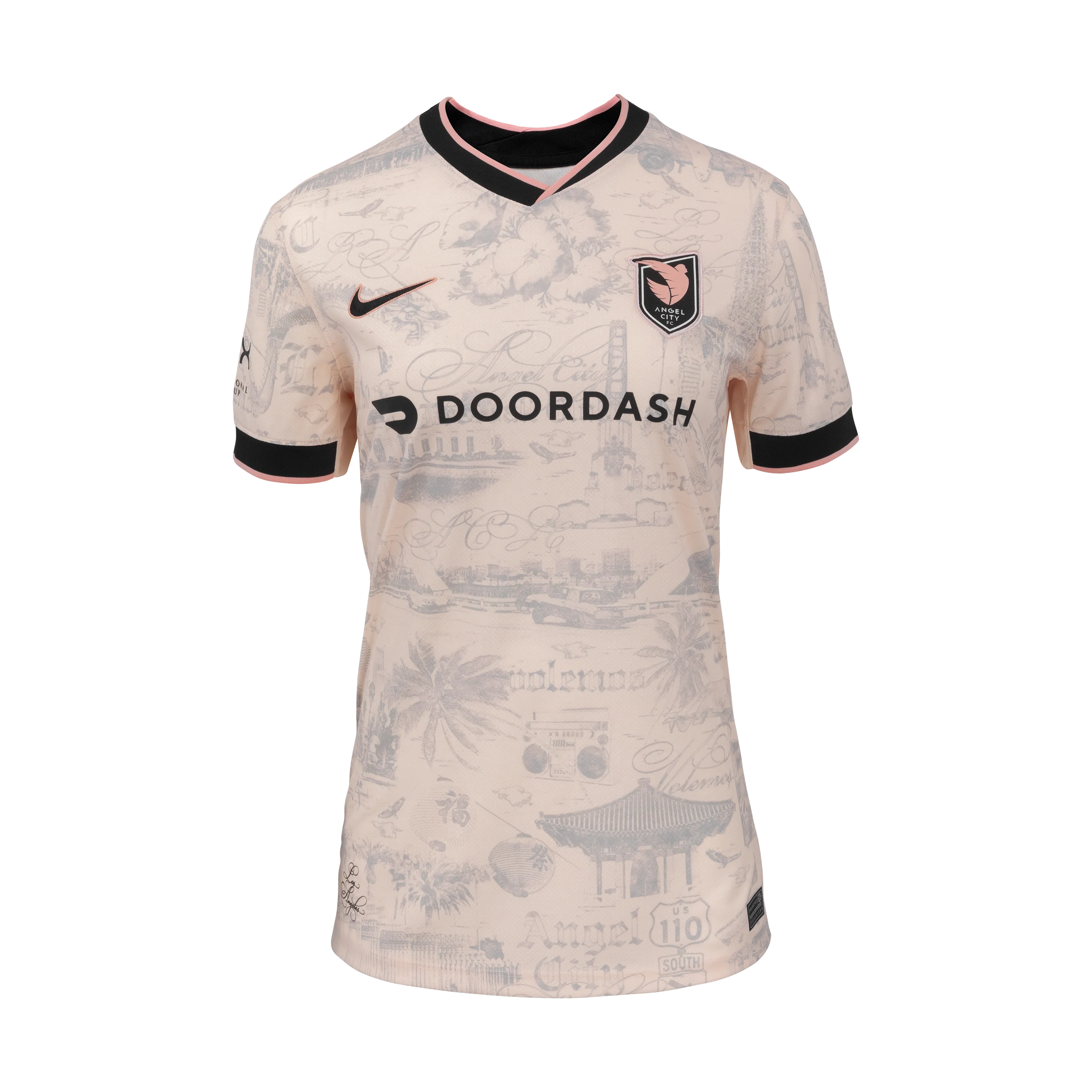 2025 Women's Angel City FC Nike Light Pink Los Angeles Secondary Replica Customizable Jersey