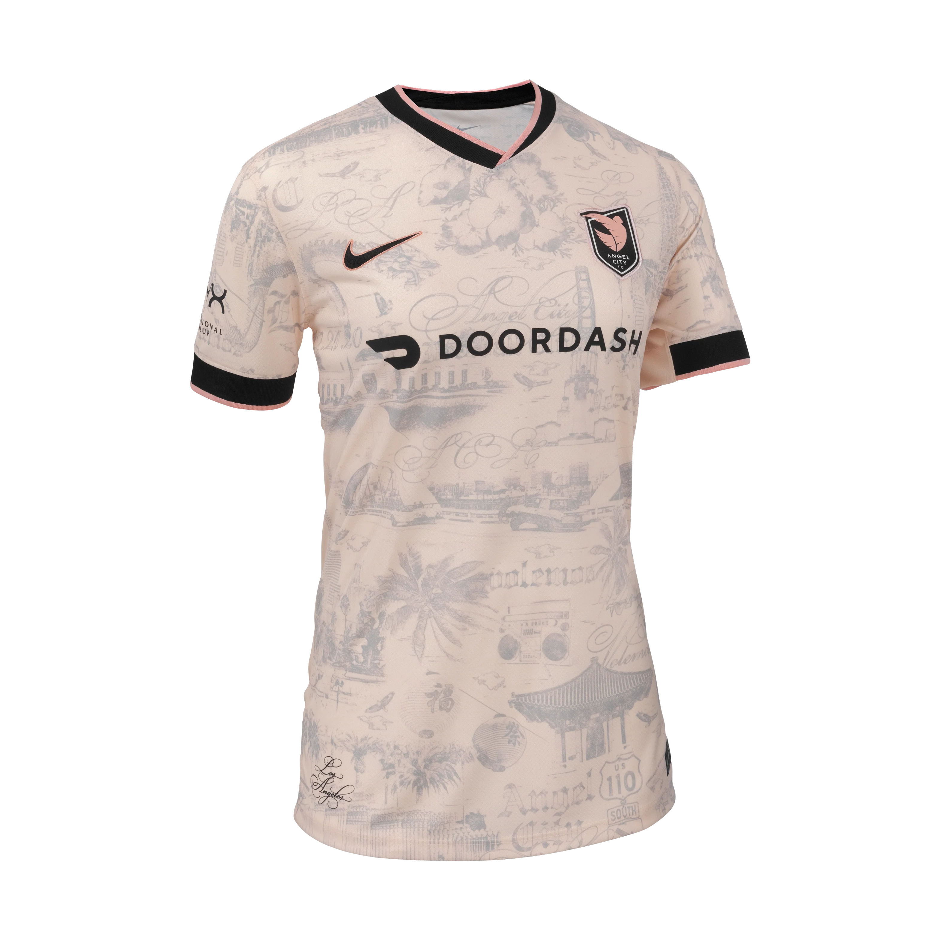 2025 Women's Angel City FC Nike Light Pink Los Angeles Secondary Replica Customizable Jersey - Image 4