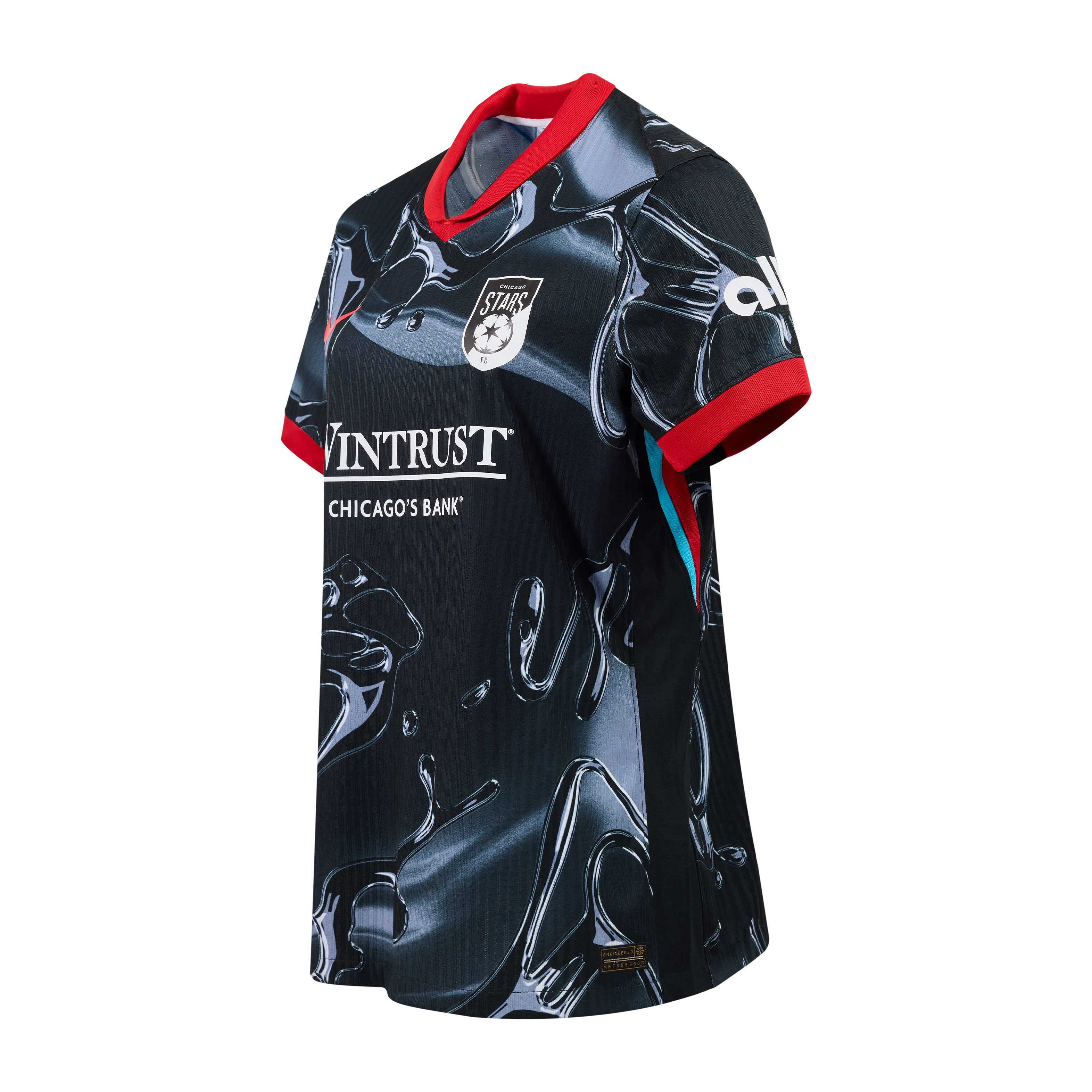 2025 Women's Chicago Stars FC NWSL Black Secondary Authentic Customizable Jersey - Image 3