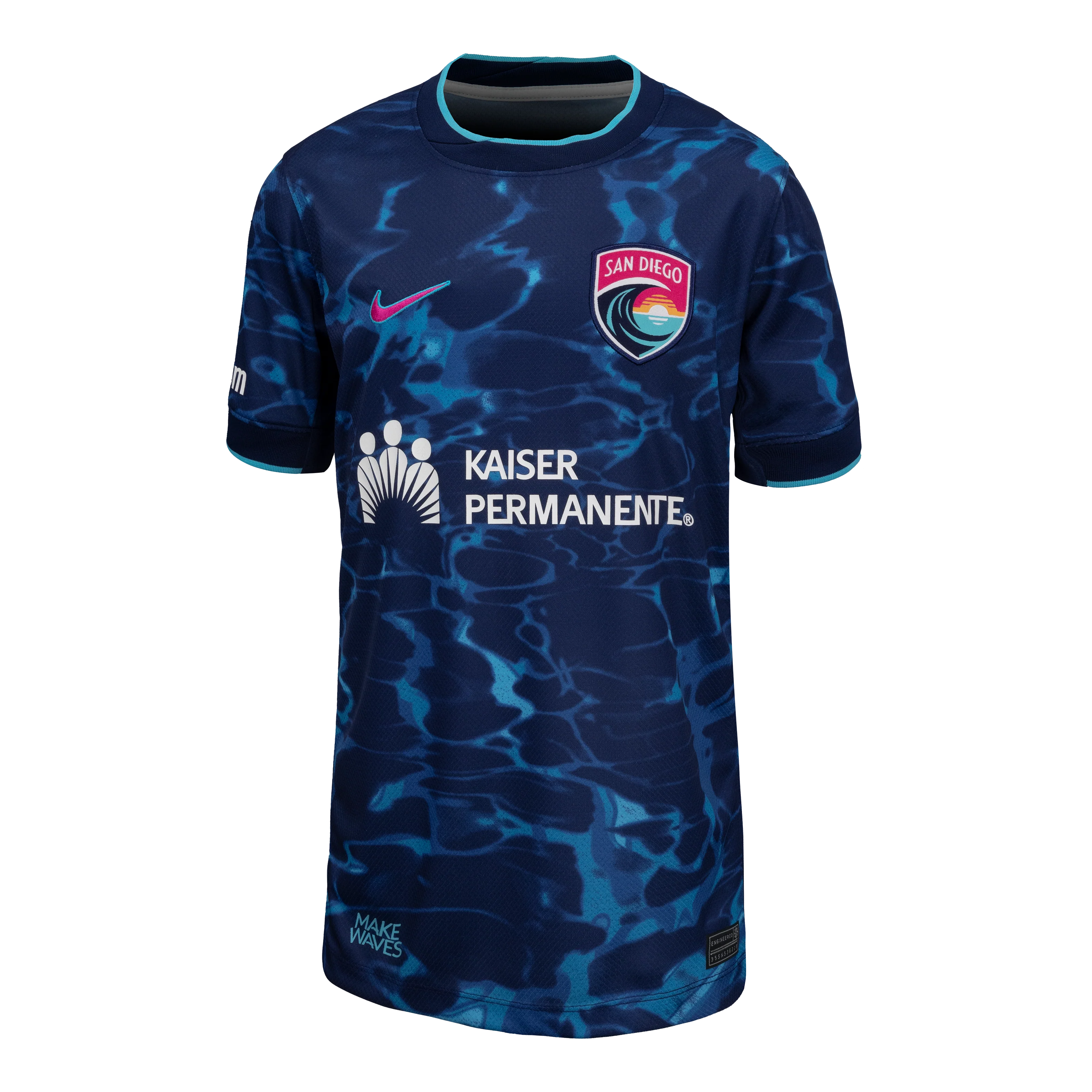 2025 Youth San Diego Wave Nike Blue Altamar Secondary Replica Customizable Jersey