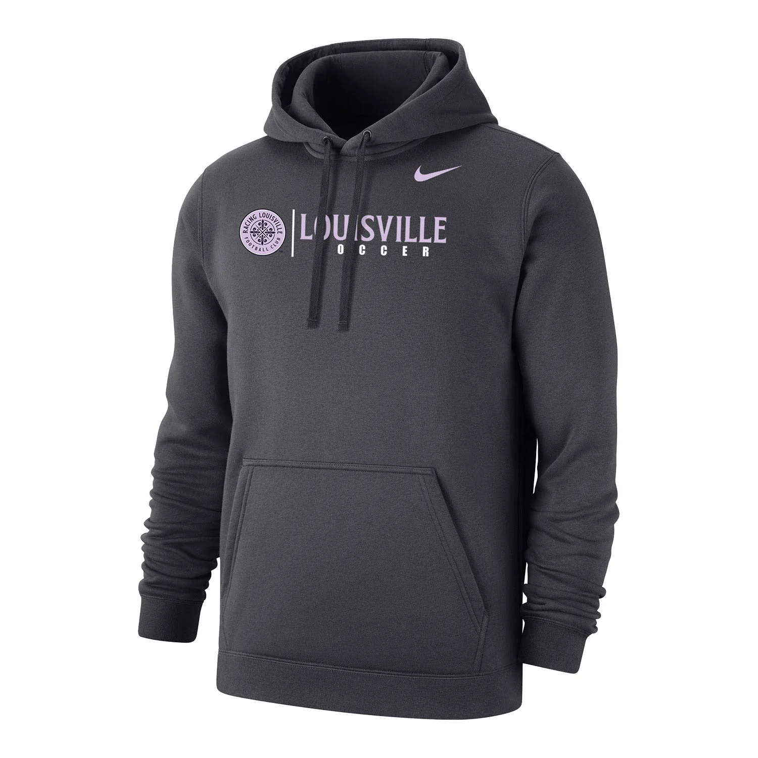 Unisex Racing Louisville Nike Gray Combo Hoodie
