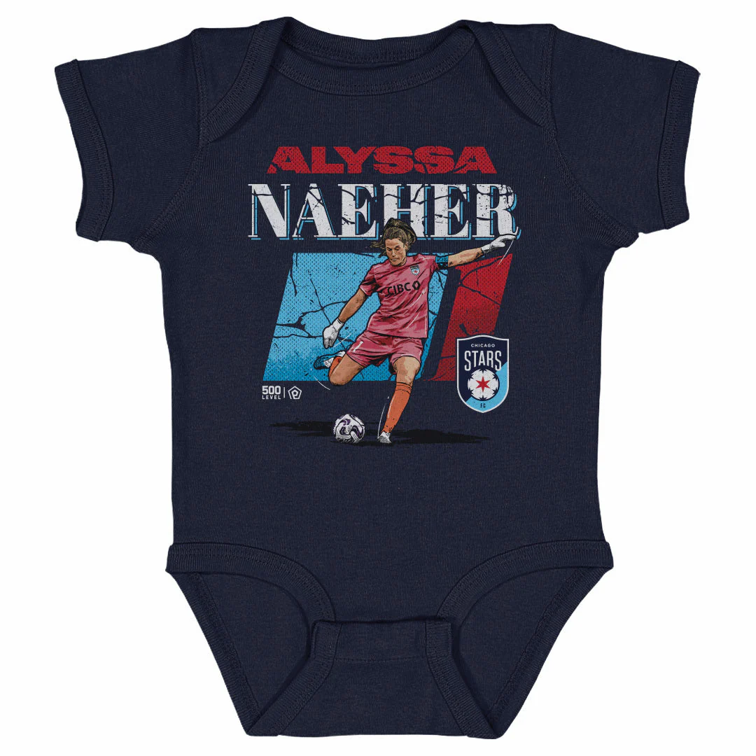 Infant Chicago Stars Alyssa Naeher Cracked Number Onesie - Image 2