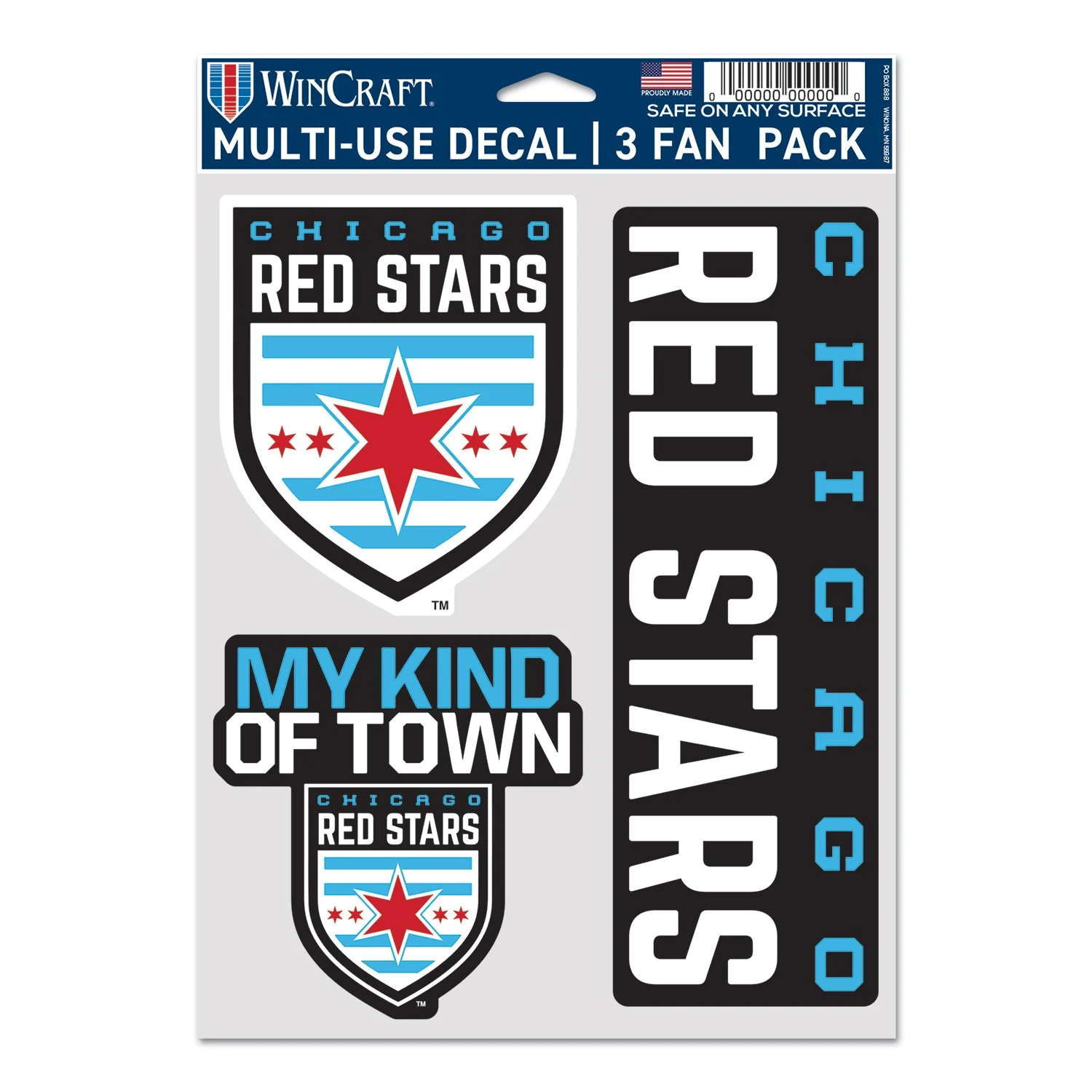 Chicago Stars 2024 3-Pack Stickers
