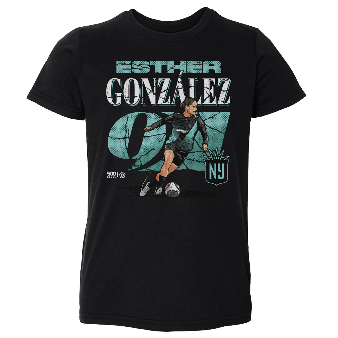 Toddler NJ/NY Gotham FC Esther Gonzalez Cracked Number Tee