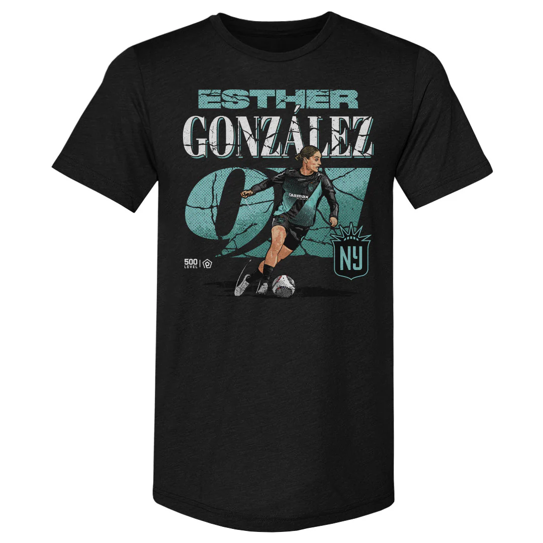 Unisex NJ/NY Gotham FC Esther Gonzalez Cracked Number Premium Tee