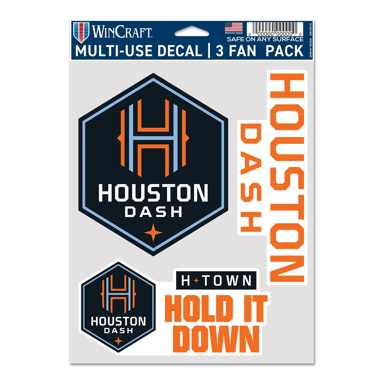 Houston Dash 3-Pack Stickers