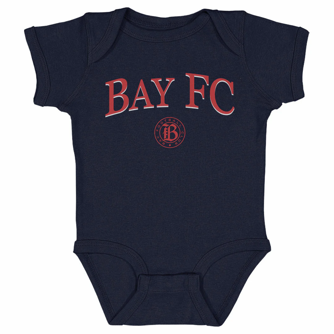 Infant Bay FC Navy Arched Wordmark Onesie