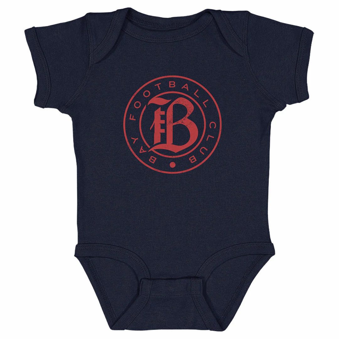 Infant Bay FC Navy Vintage Primary Logo Onesie