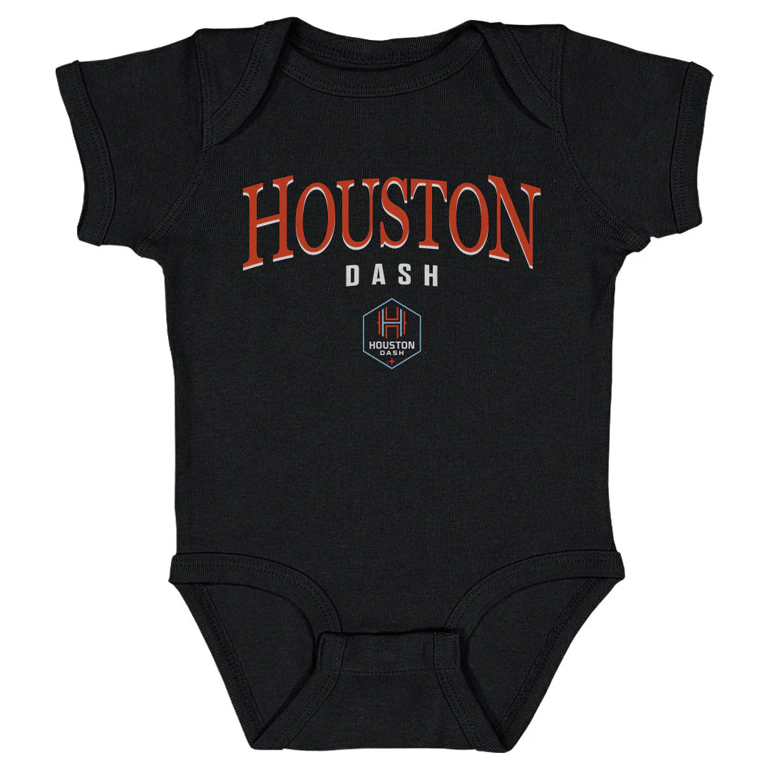 Infant Houston Dash Black Arched Wordmark Onesie