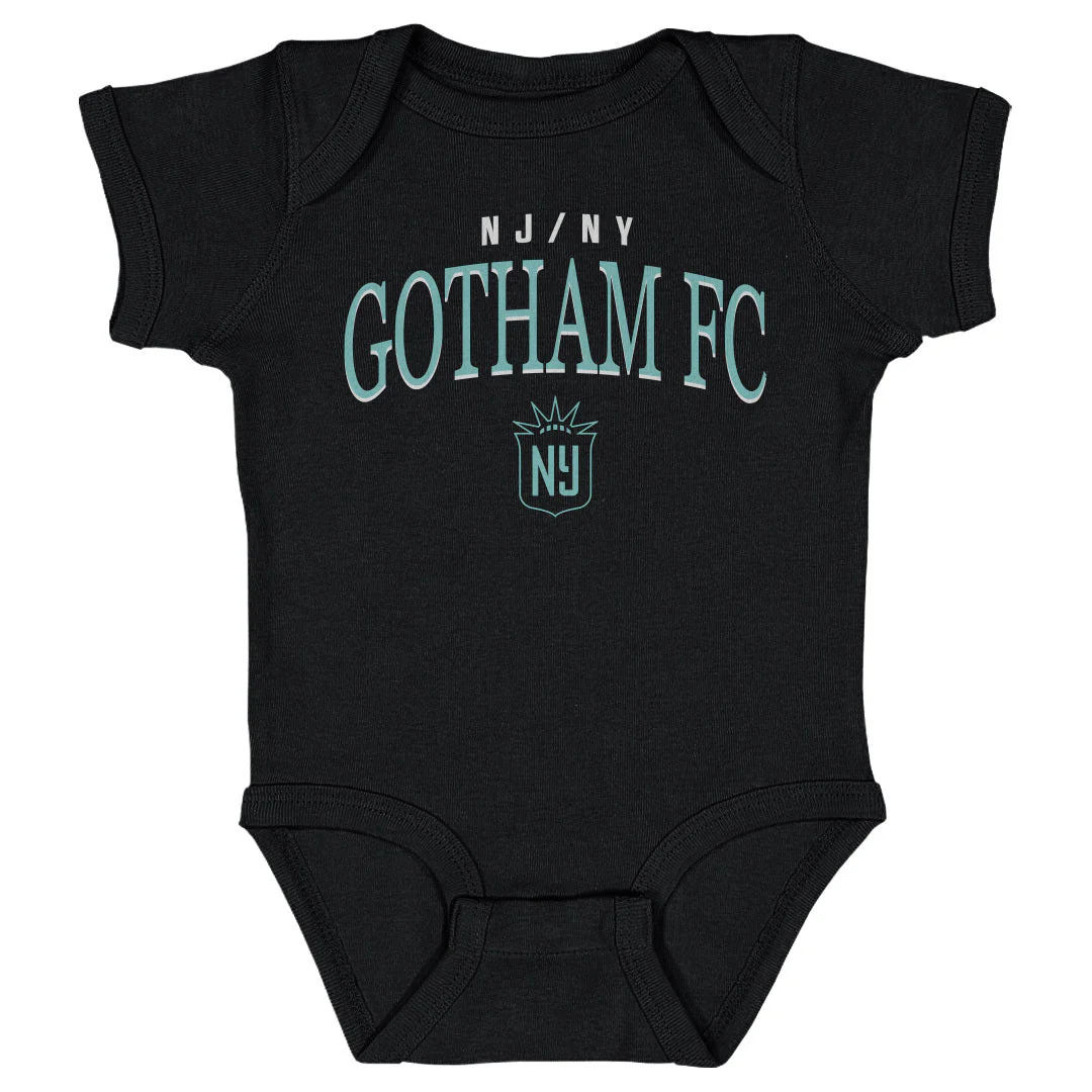 Infant NJ/NY Gotham FC Black Arched Wordmark Onesie