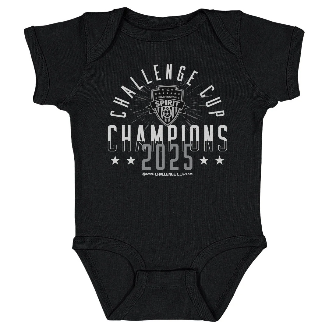 Infant Washington Spirit Black NWSL Challenge Cup Champions 2025 Onesie