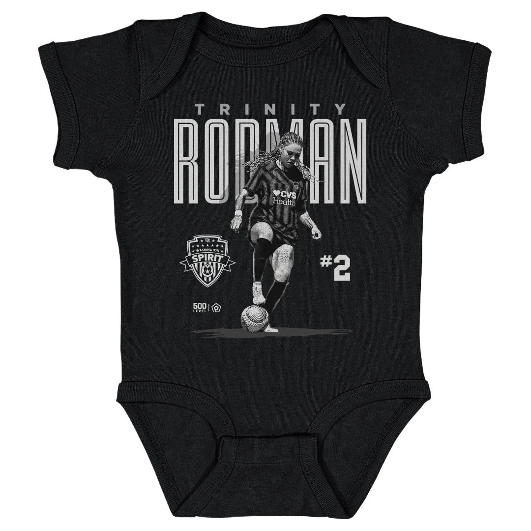 Infant Washington Spirit Black Trinity Rodman Bitmap Onesie