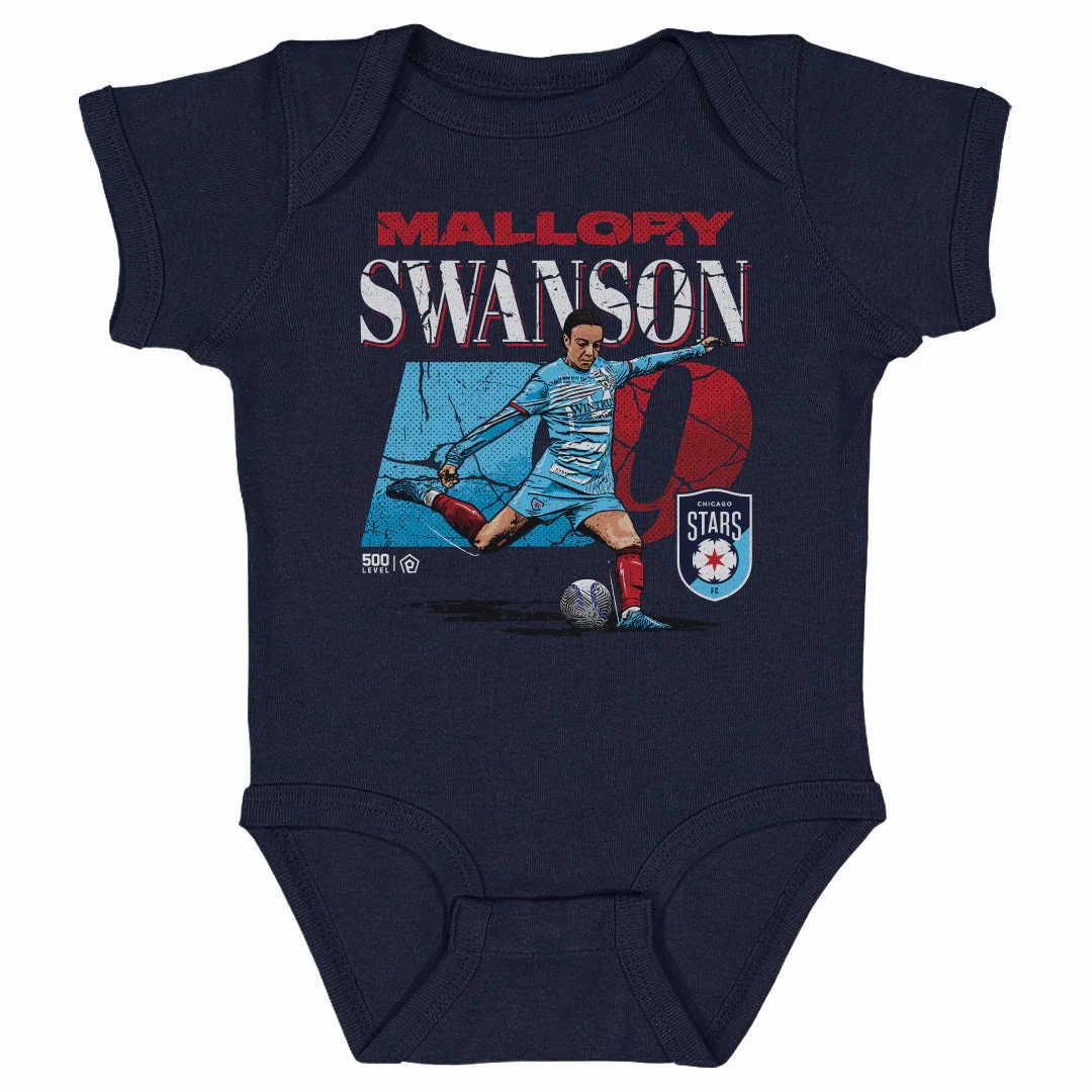 Infant Chicago Stars Mallory Swanson Cracked Number Onesie - Image 2