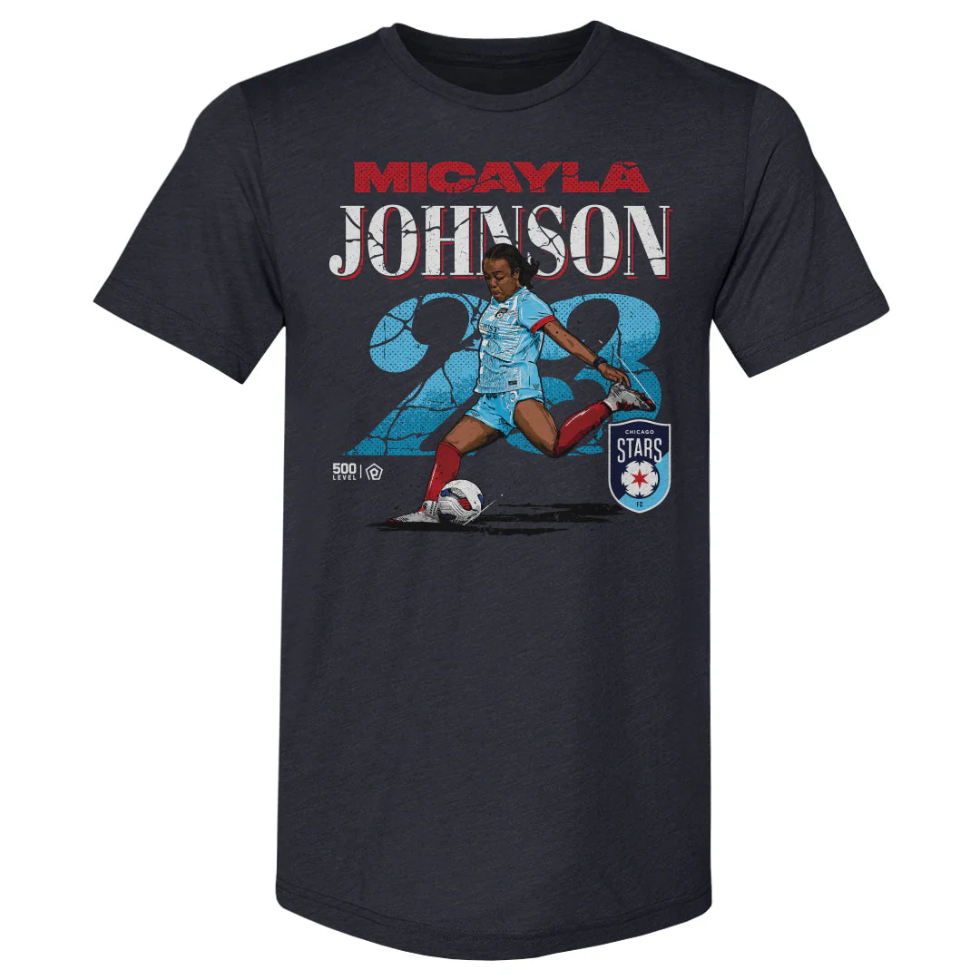 Unisex Chicago Stars Micayla Johnson Cracked Number Premium Tee