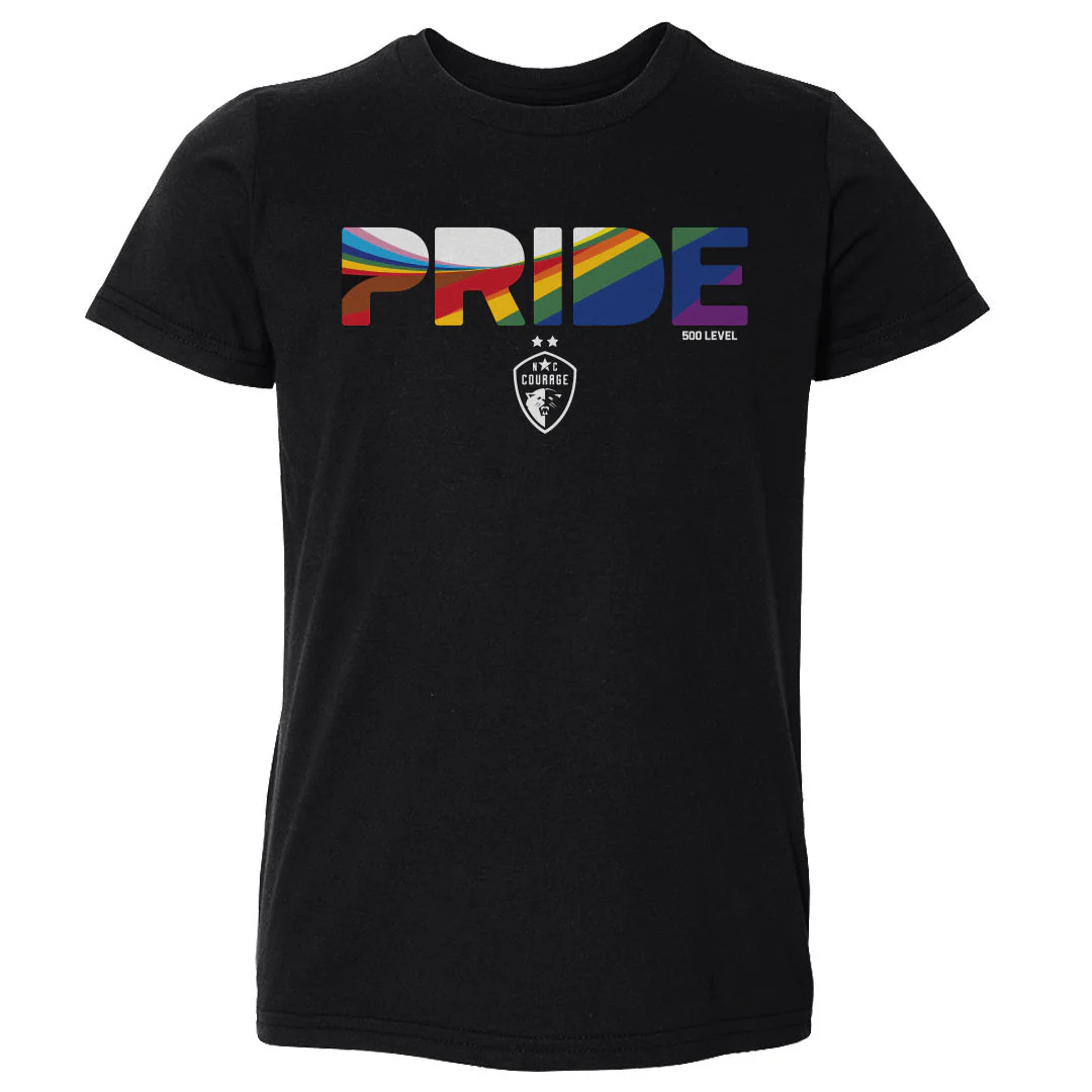 Toddler NC Courage 2025 Pride Stripes Tee