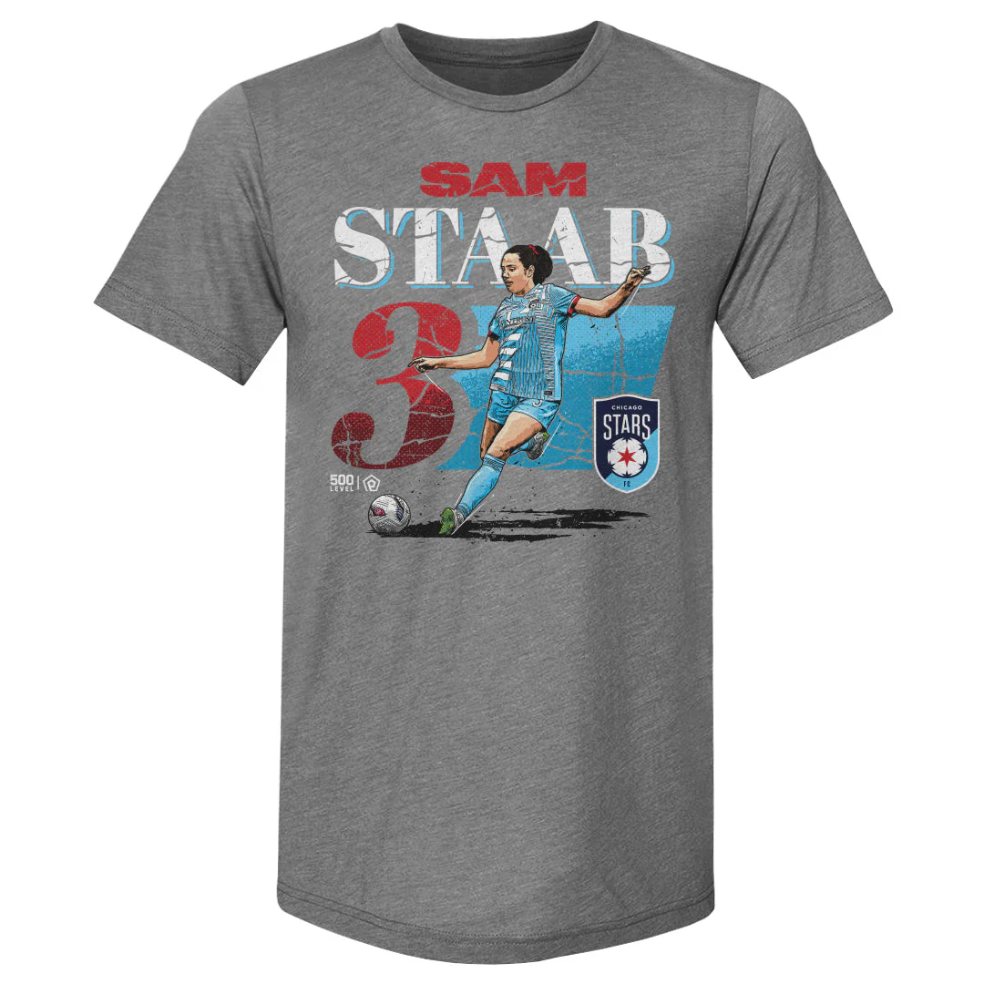 Unisex Chicago Stars Sam Staab Cracked Number Premium Tee