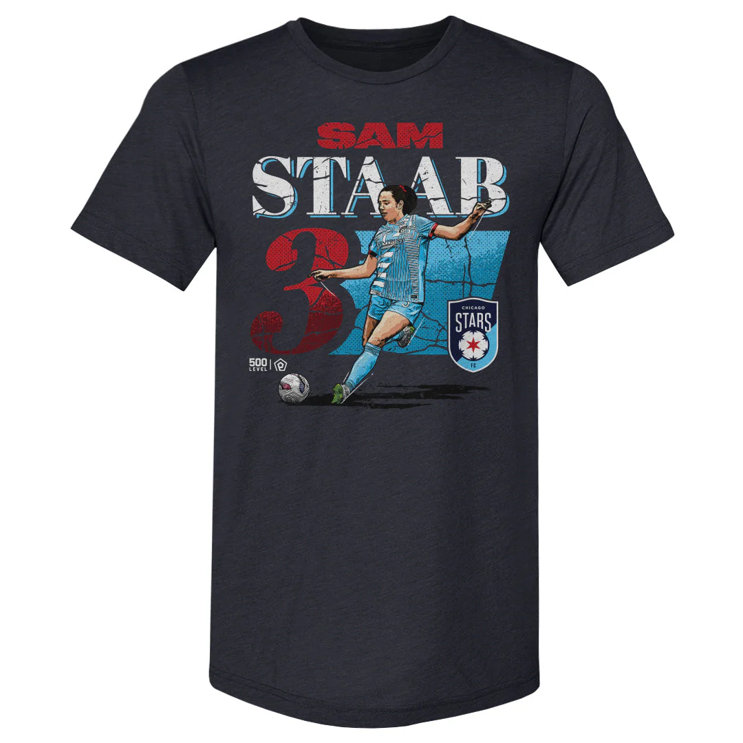 Unisex Chicago Stars Sam Staab Cracked Number Premium Tee - Image 2