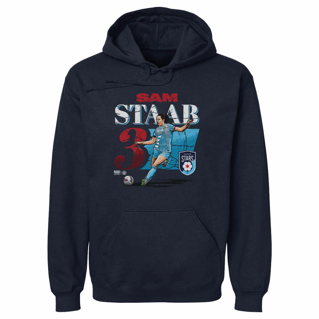 Unisex Chicago Stars Sam Staab Cracked Number Hoodie