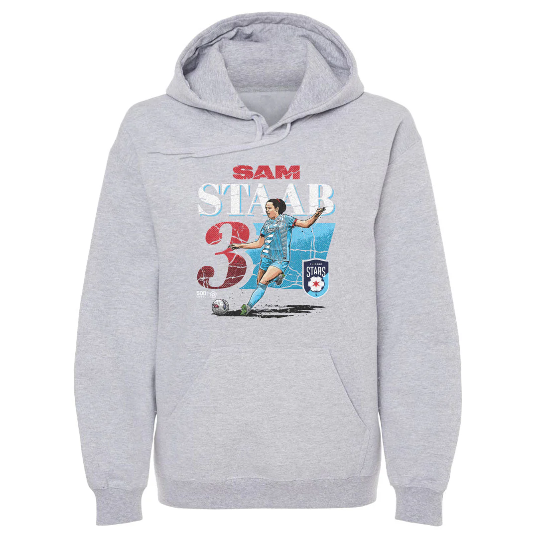 Unisex Chicago Stars Sam Staab Cracked Number Hoodie - Image 2