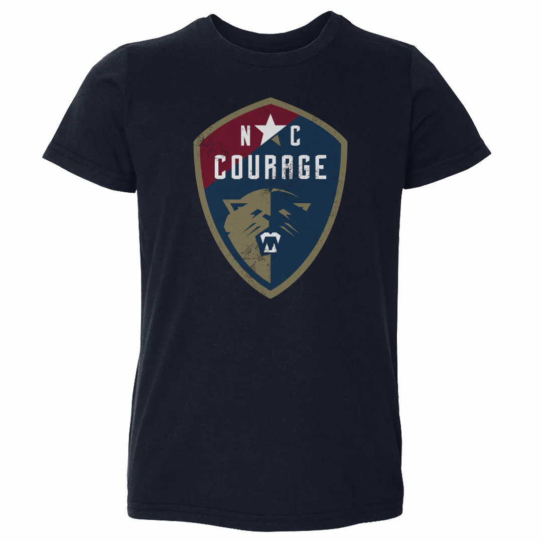 Toddler NC Courage Vintage Primary Logo Tee - Image 2