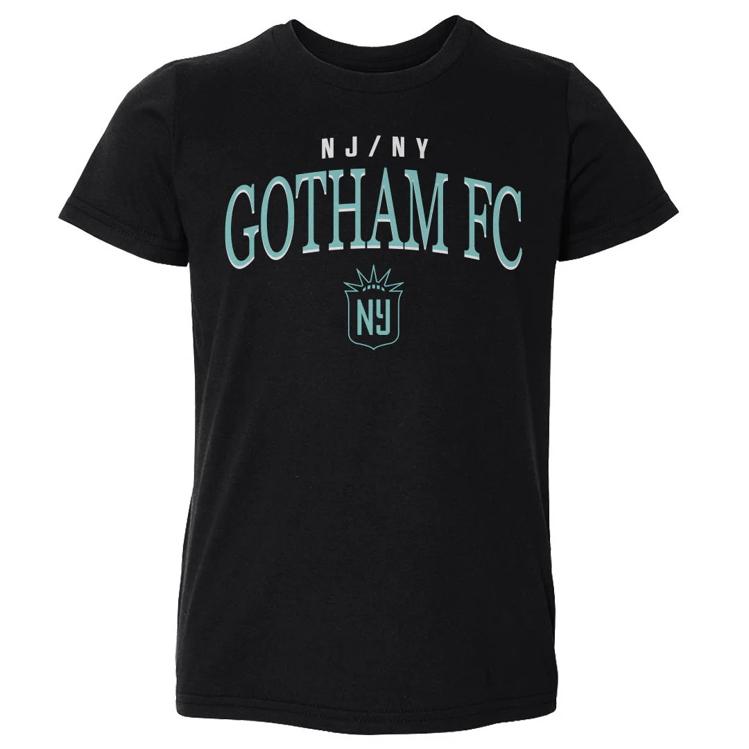 Toddler NJ/NY Gotham FC Black Arched Wordmark Tee