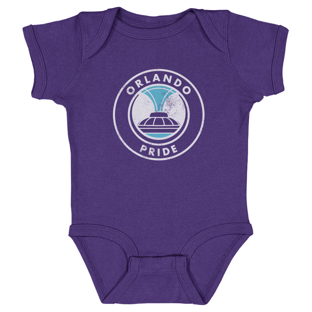 Toddler Orlando Pride Purple Vintage Primary Logo Onesie