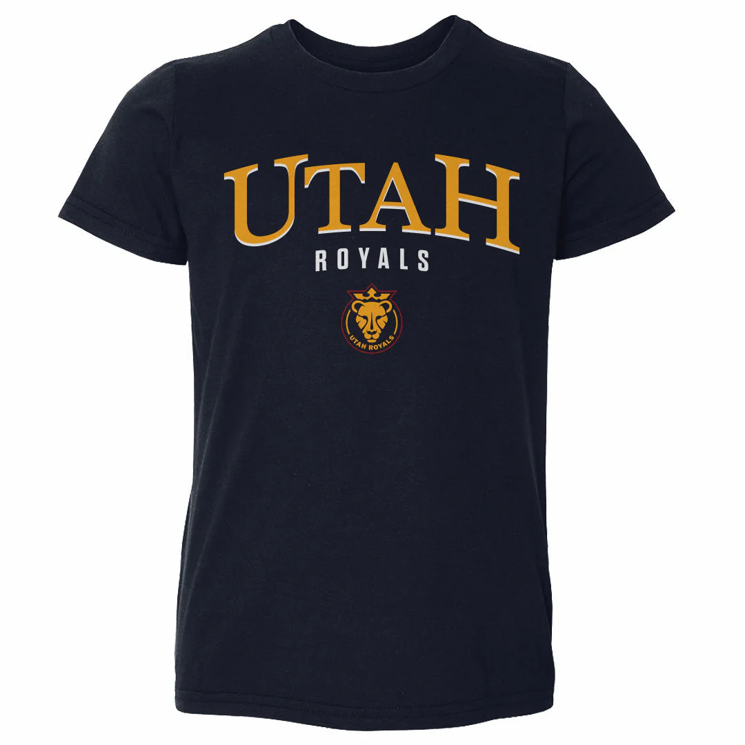 Toddler Utah Royals Arched Wordmark Navy Tee