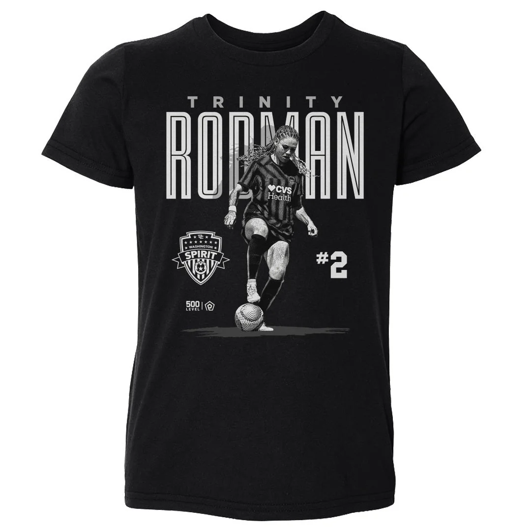 Toddler Washington Spirit Black Trinity Rodman Bitmap Tee