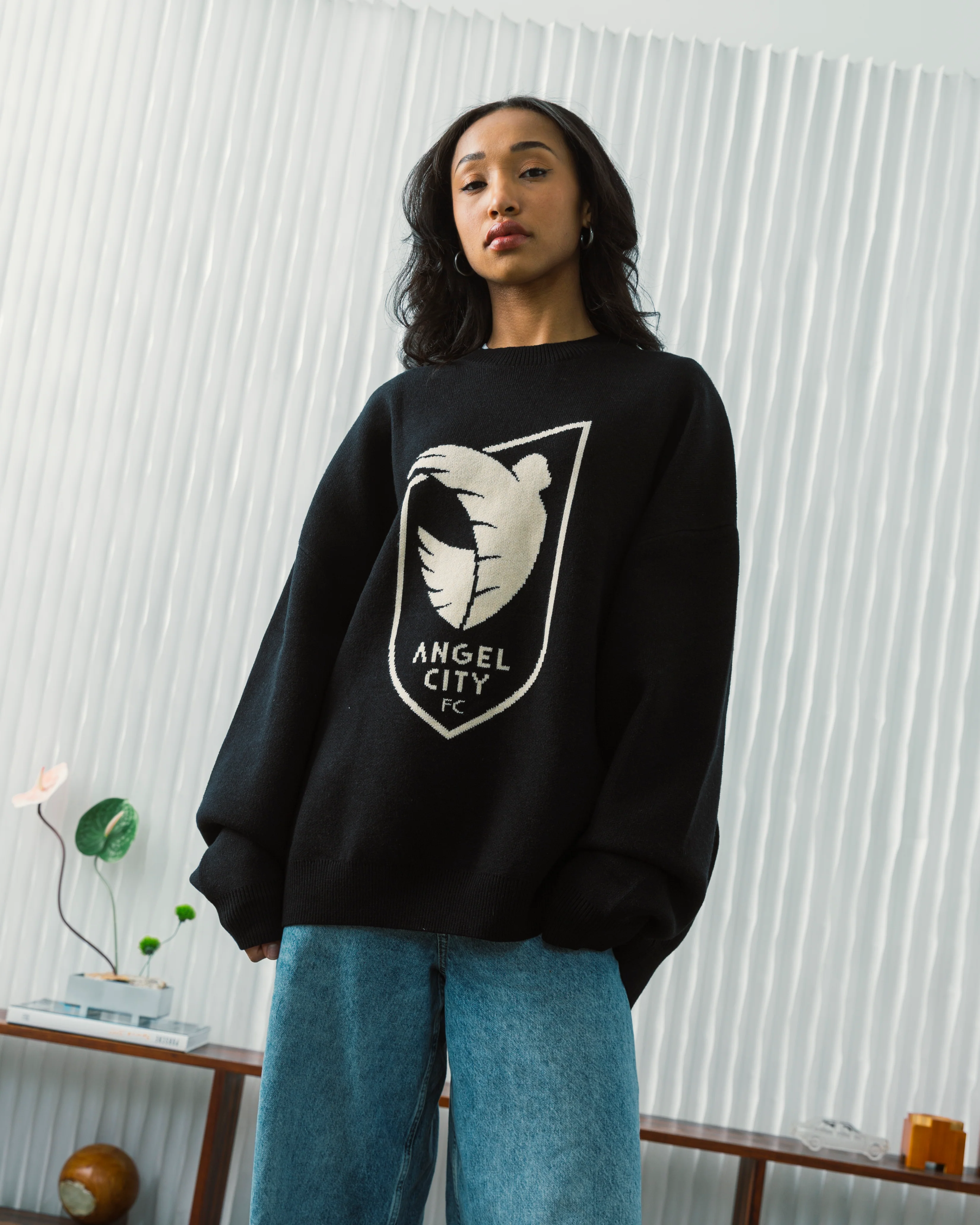 Unisex Angel City FC Essentials Knit Sweater - Image 3