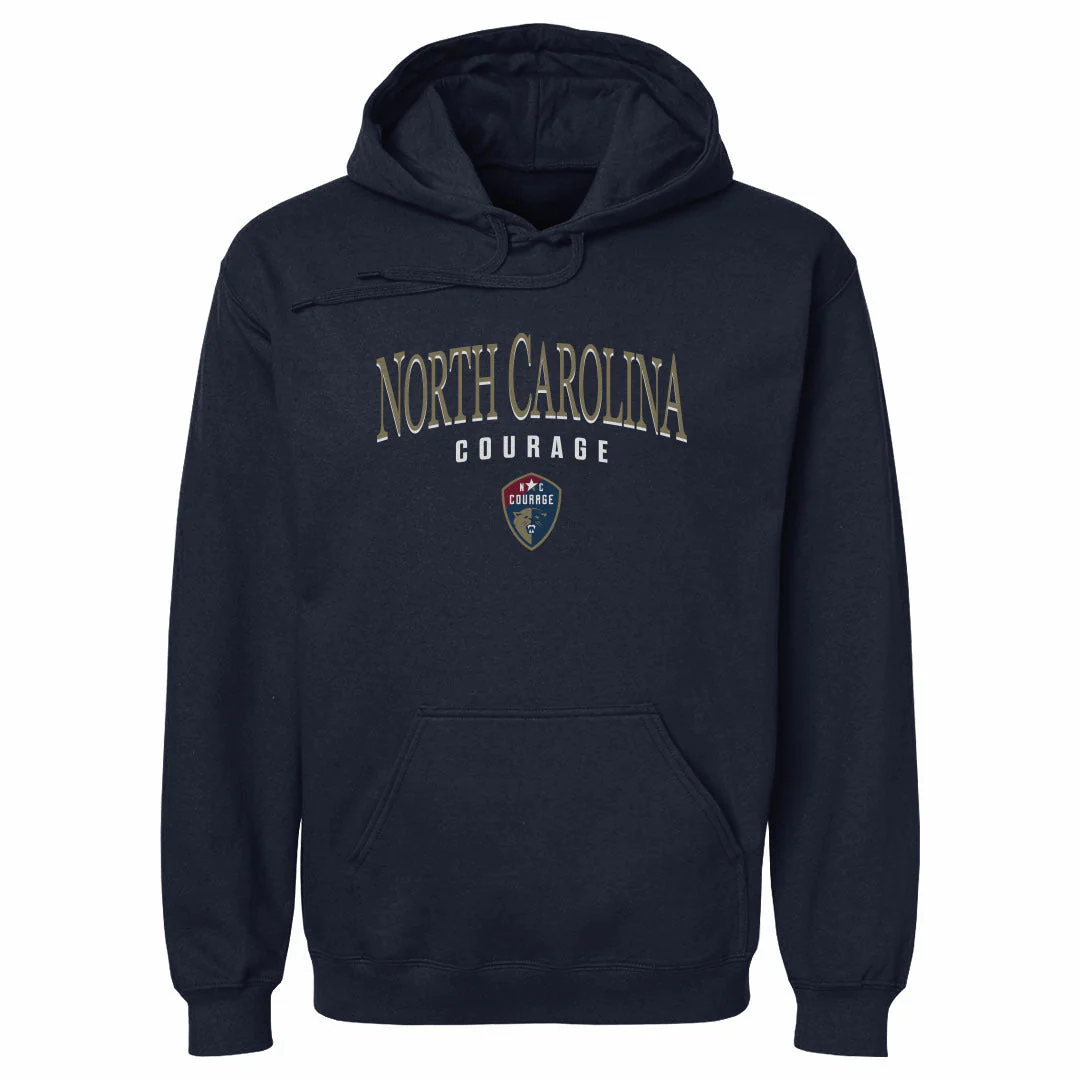 Unisex NC Courage Navy Arched Wordmark Hoodie