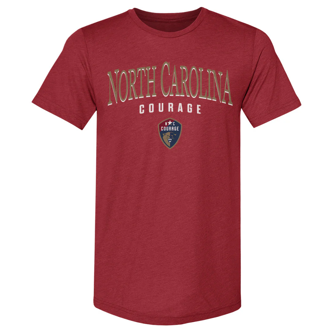 Unisex NC Courage Navy Arched Wordmark Slim-Fit Tee - Image 3