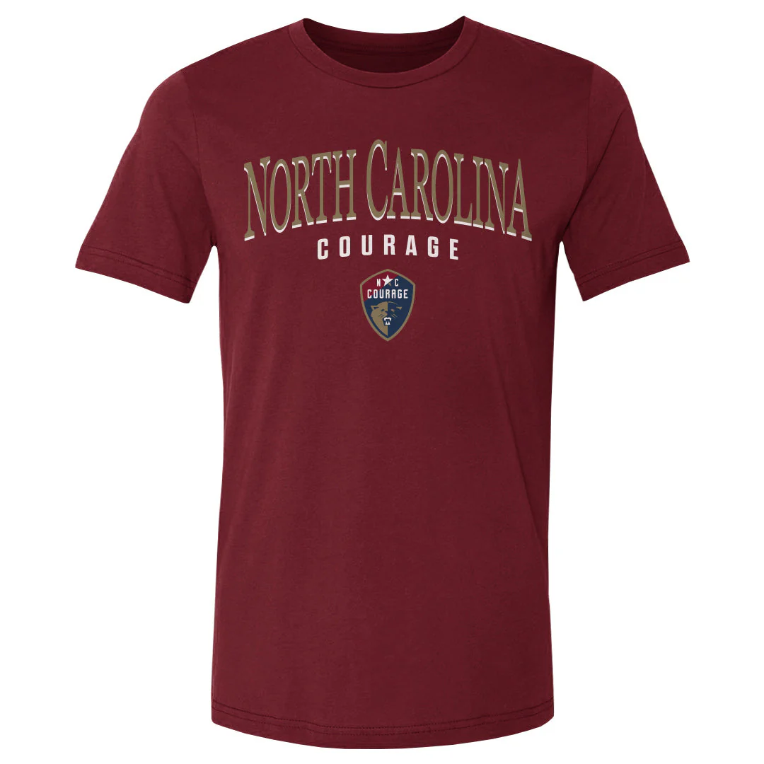 Unisex NC Courage Navy Arched Wordmark Tee - Image 4