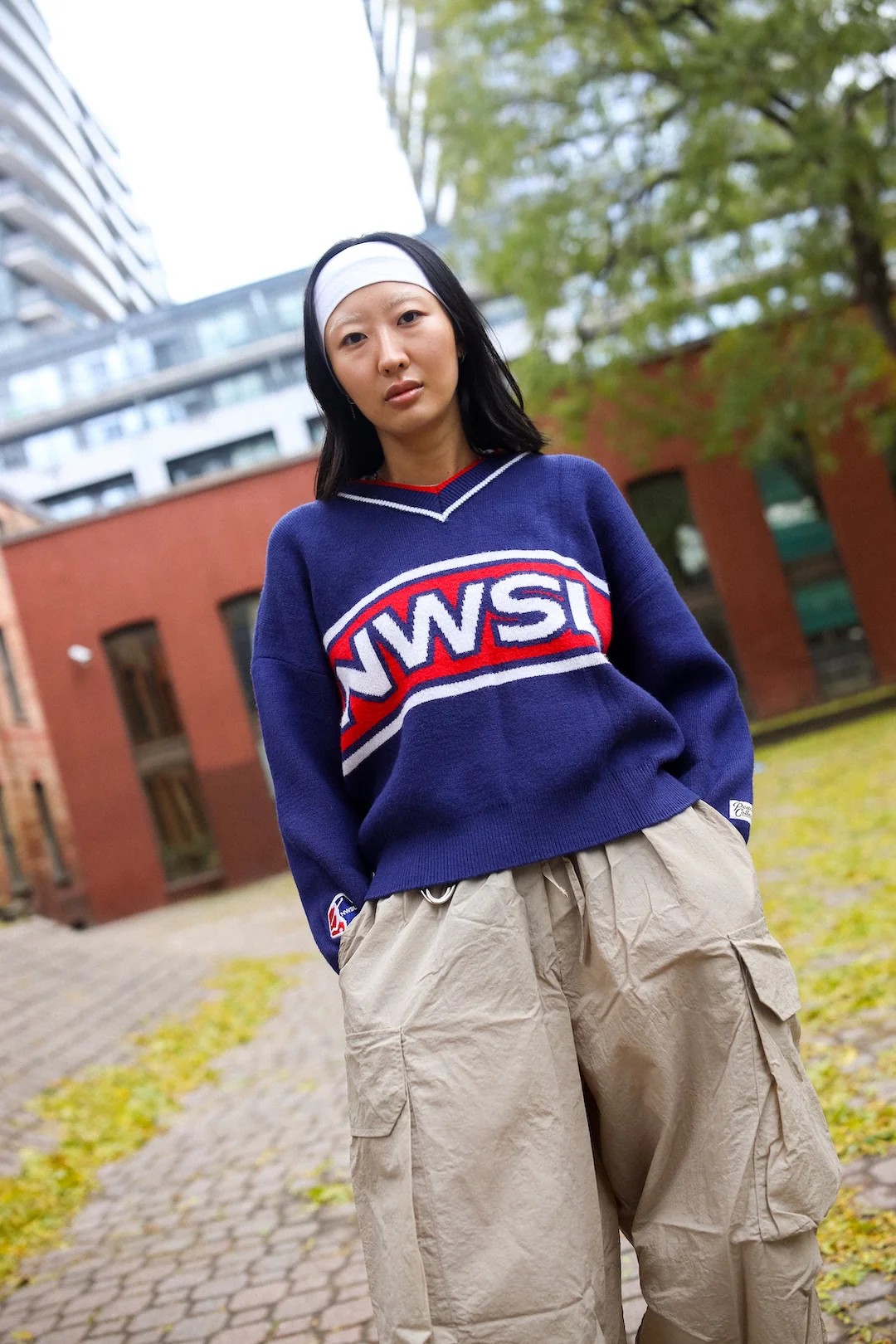 Unisex NWSL V-Neck Knit Sweater - Image 2
