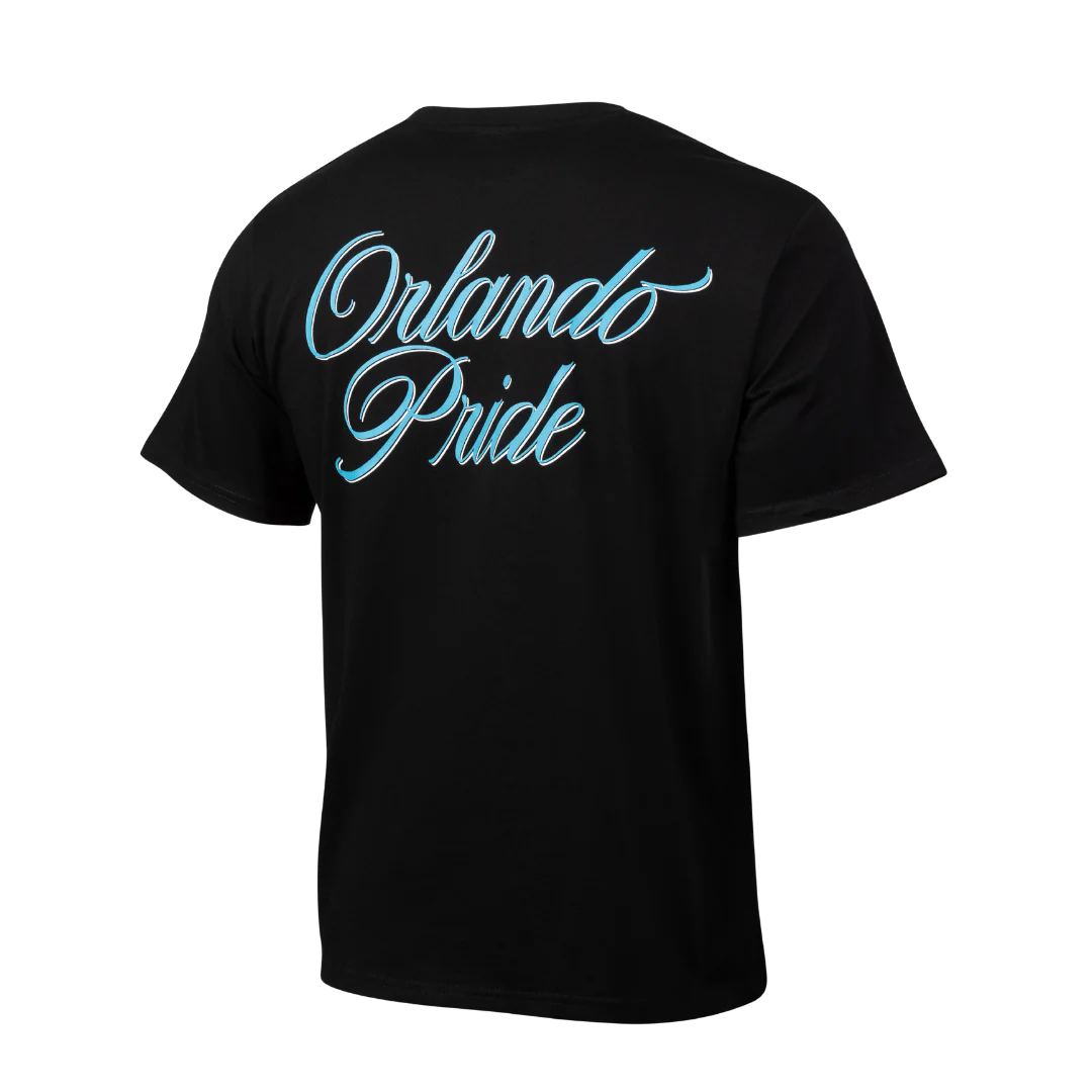 Unisex Orlando Pride Black Scripted Tee