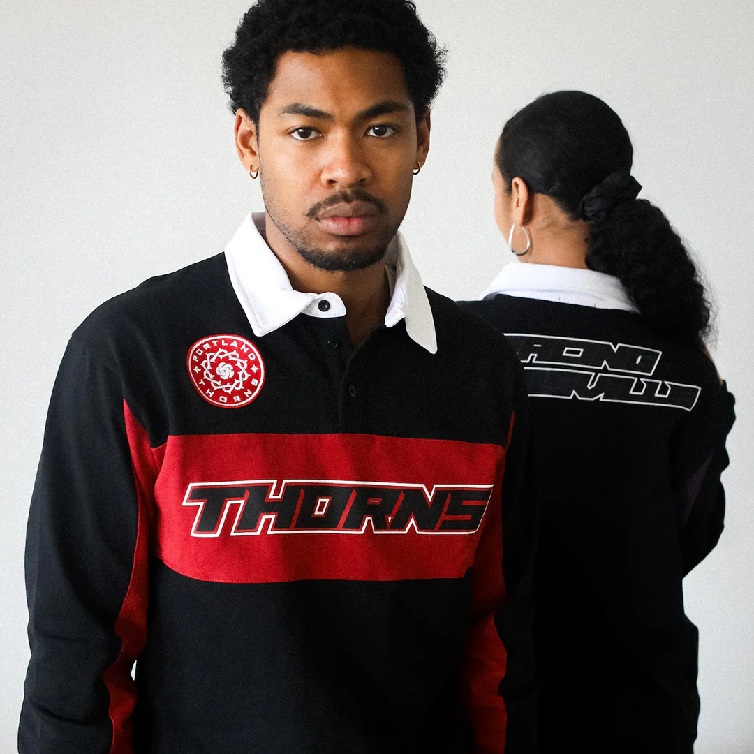 Unisex Portland Thorns FC Oversized Long Sleeve Rugby Sweater - Image 3