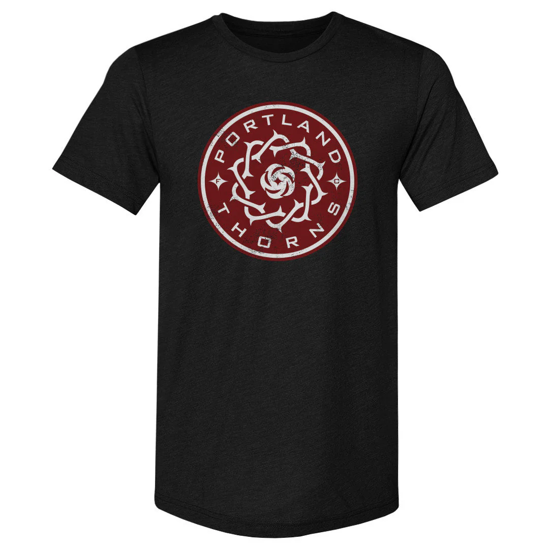 Unisex Portland Thorns Vintage Primary Logo Slim-Fit Tee - Image 2