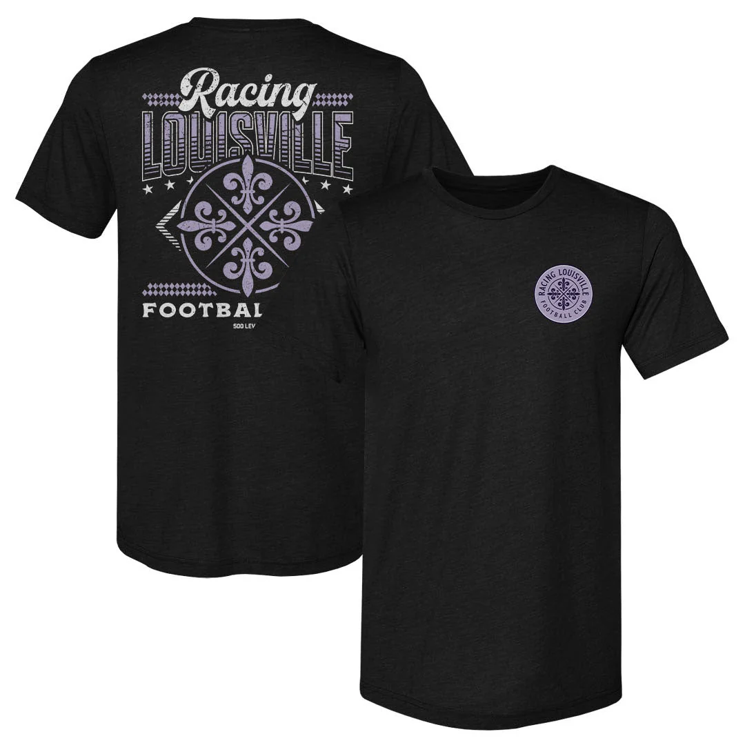 Unisex Racing Louisville Black Hometown Slim-Fit Tee