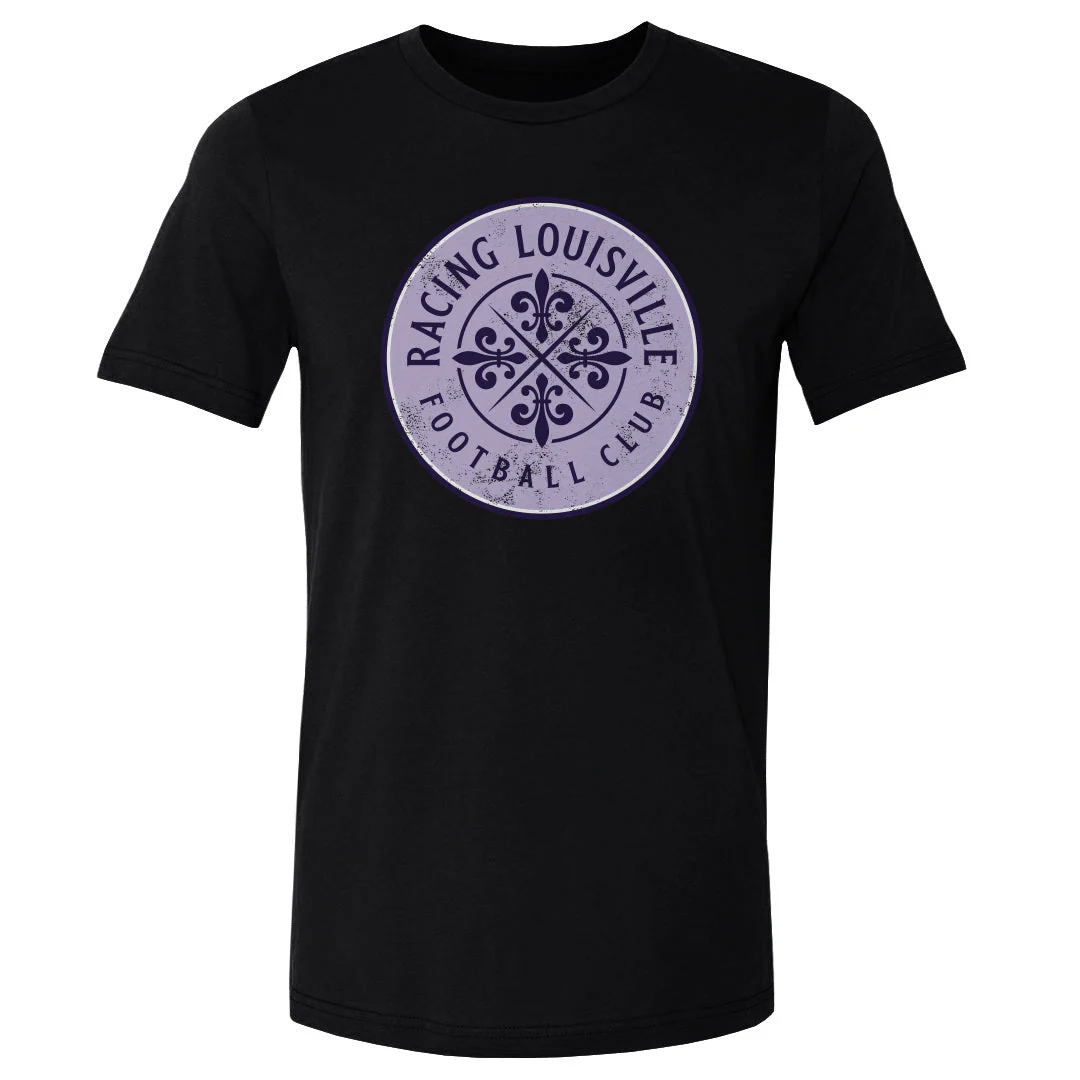 Unisex Racing Louisville Black Vintage Primary Logo Tee