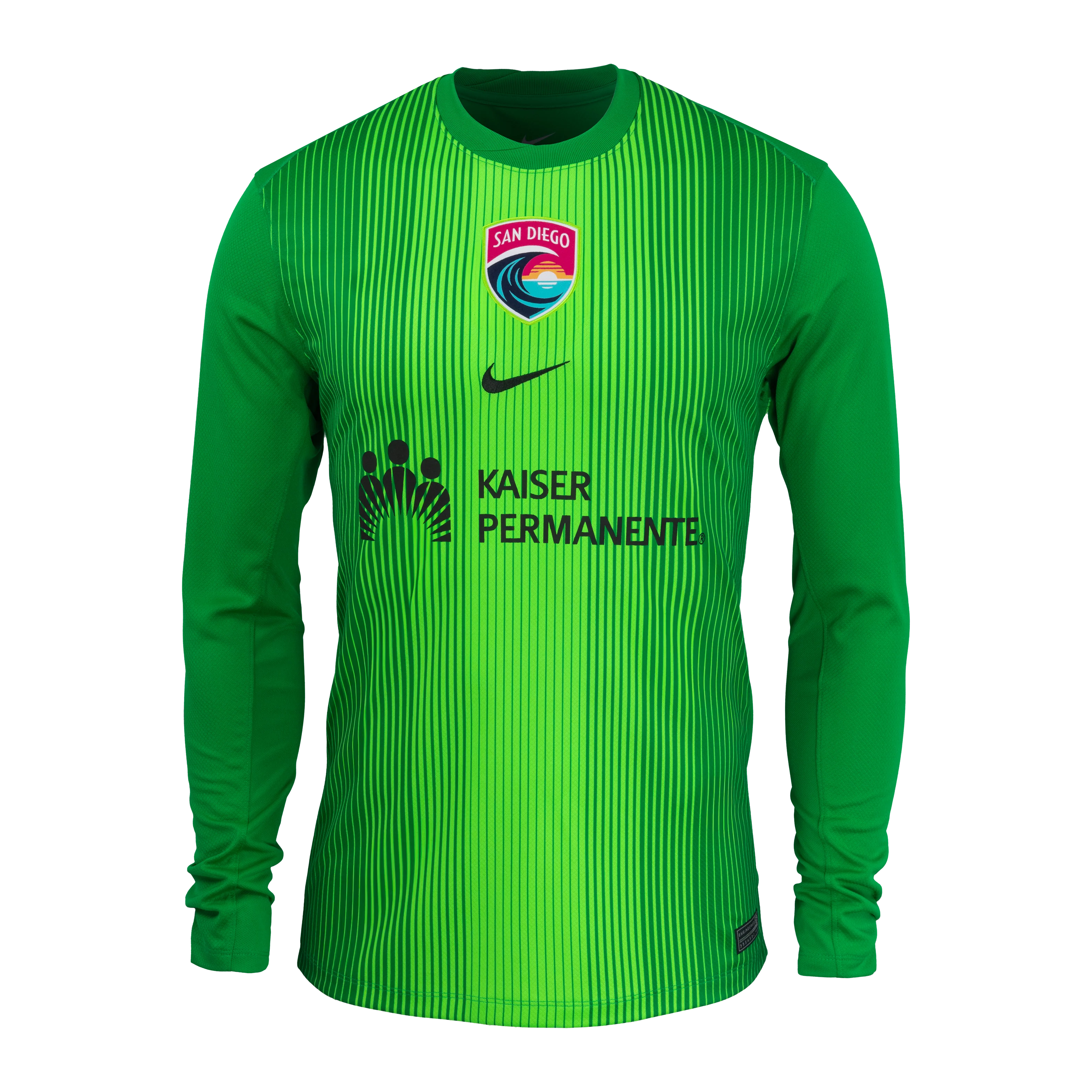 Unisex San Diego Wave Nike Green 2025 Replica Goalkeeper Jersey
