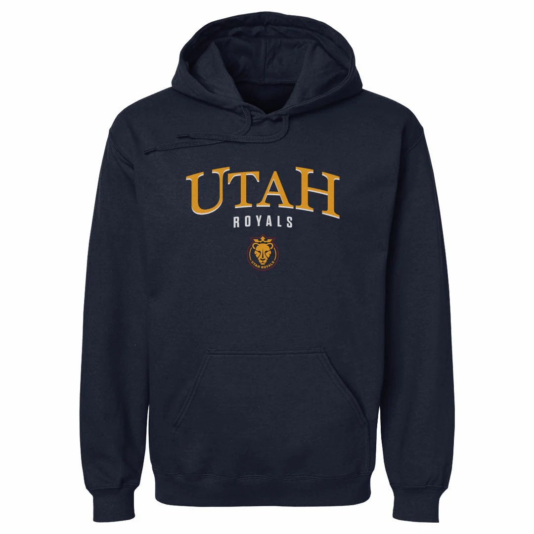 Unisex Utah Royals Arched Wordmark Navy Hoodie