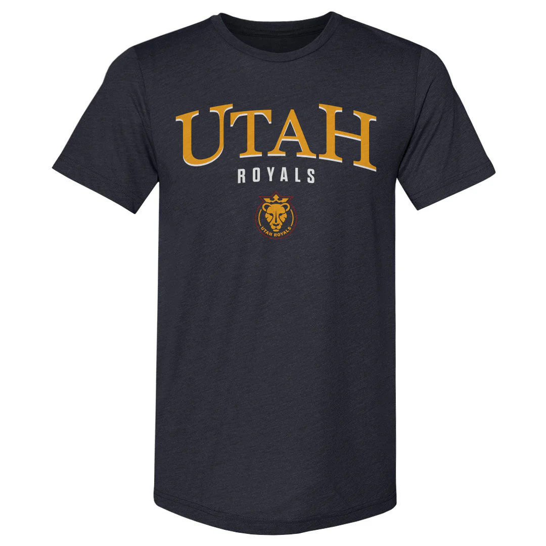 Unisex Utah Royals Arched Wordmark Navy Premium Tee