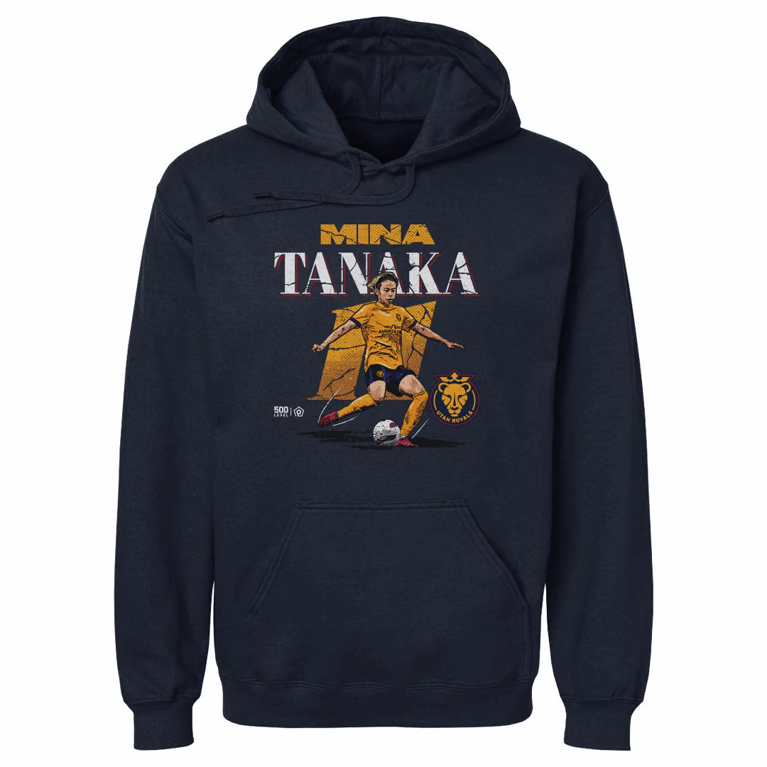 Unisex Utah Royals Mina Tanaka Cracked Number Hoodie - Image 2