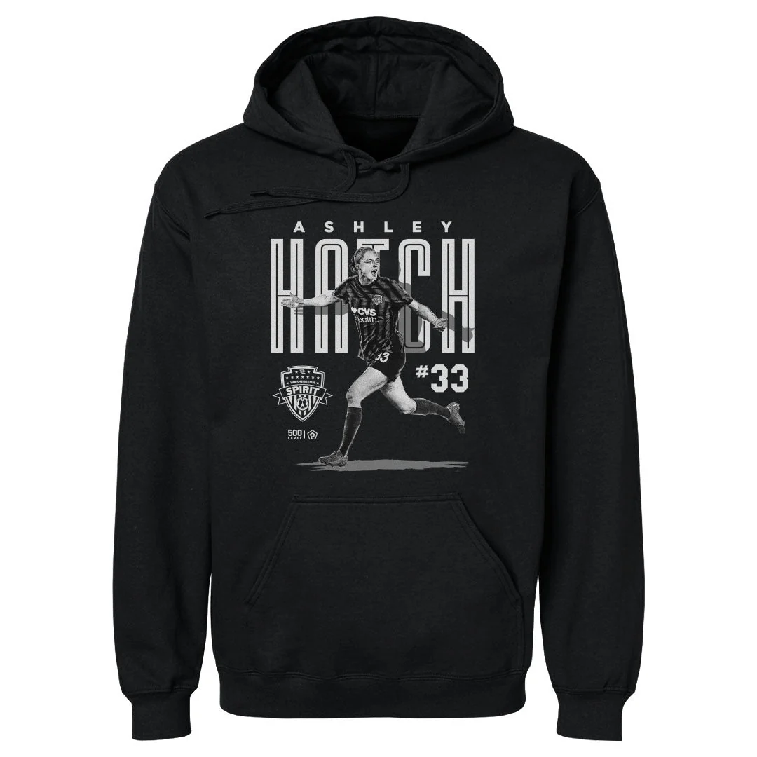 Unisex Washington Spirit Black Ashley Hatch Bitmap Hoodie