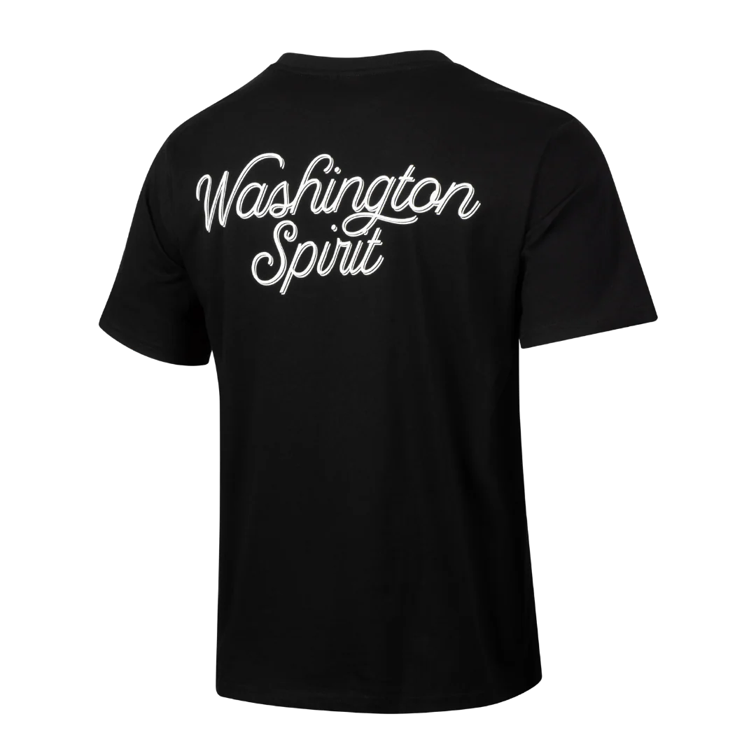 Unisex Washington Spirit Black Scripted Tee