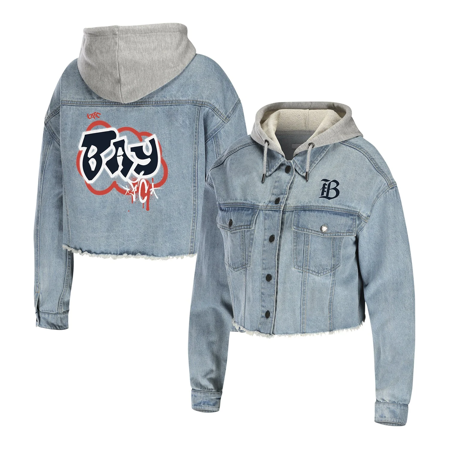 Women's Bay FC WEAR Cropped Denim Jacket