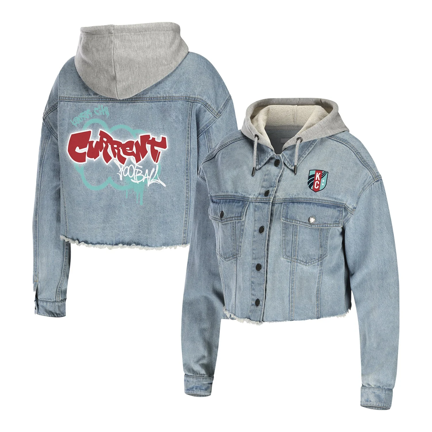 Women's KC Current WEAR Cropped Denim Jacket