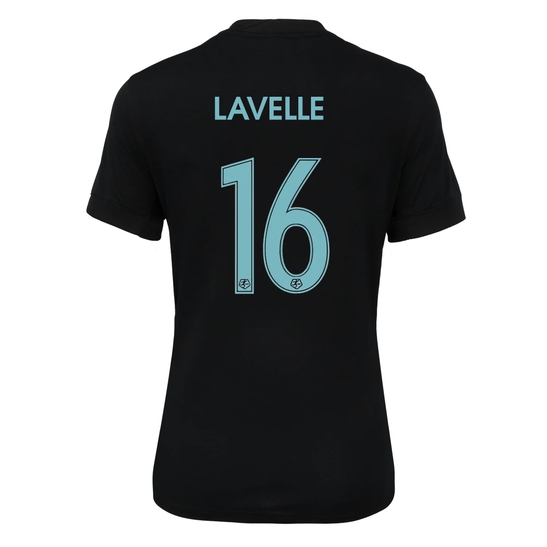 Women's Gotham FC Nike Black 2025 Primary Replica Rose Lavelle Jersey