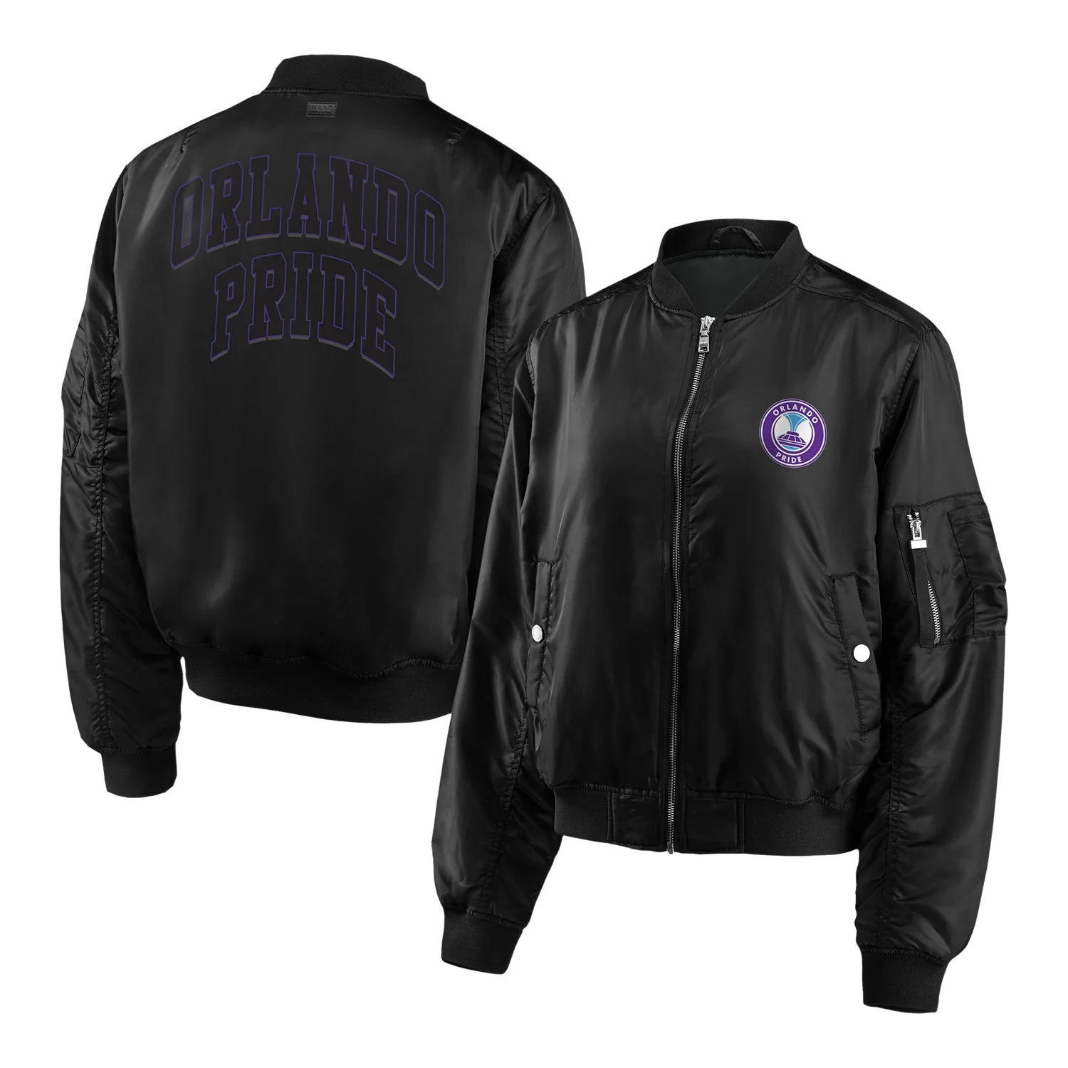 Women's Orlando Pride WEAR Black Bomber Jacket