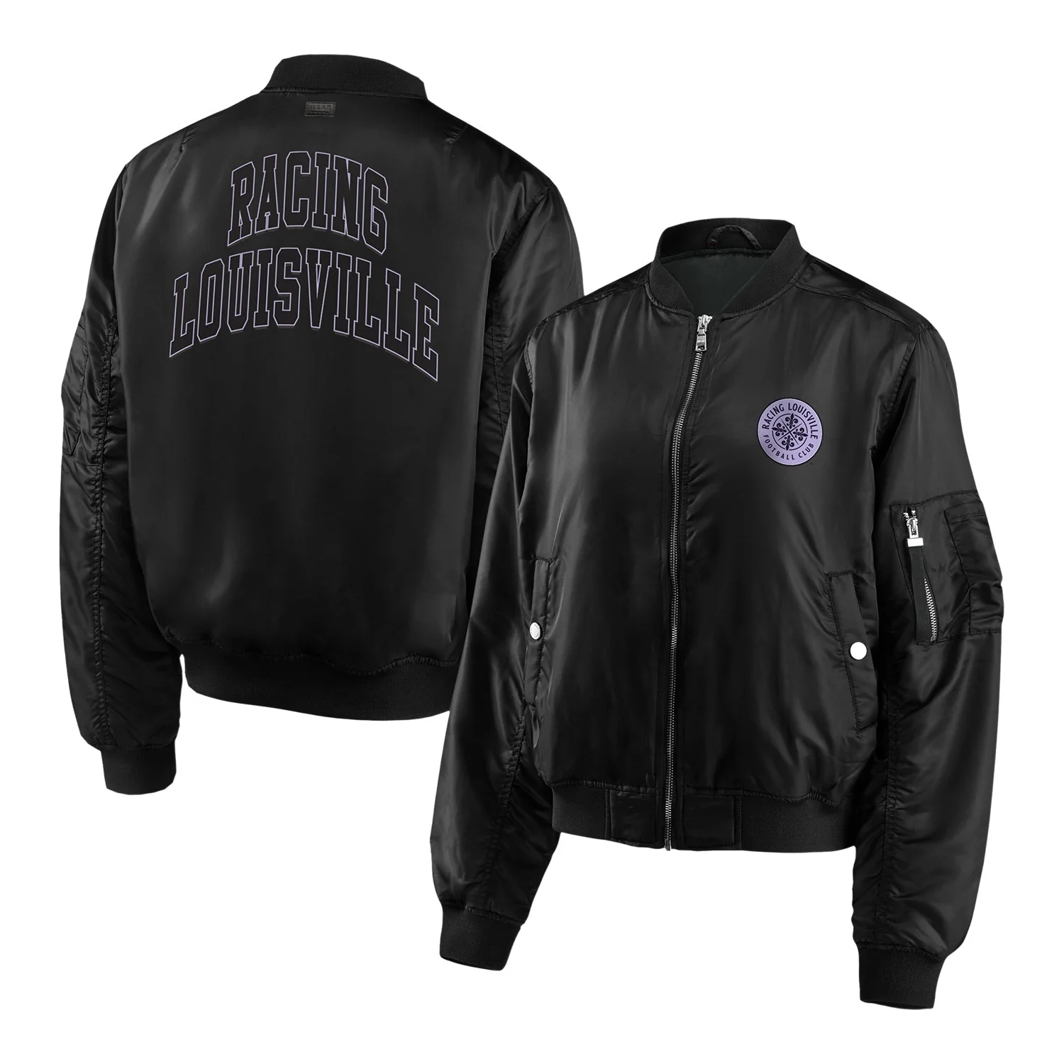 Women's Racing Louisville WEAR Black Bomber Jacket